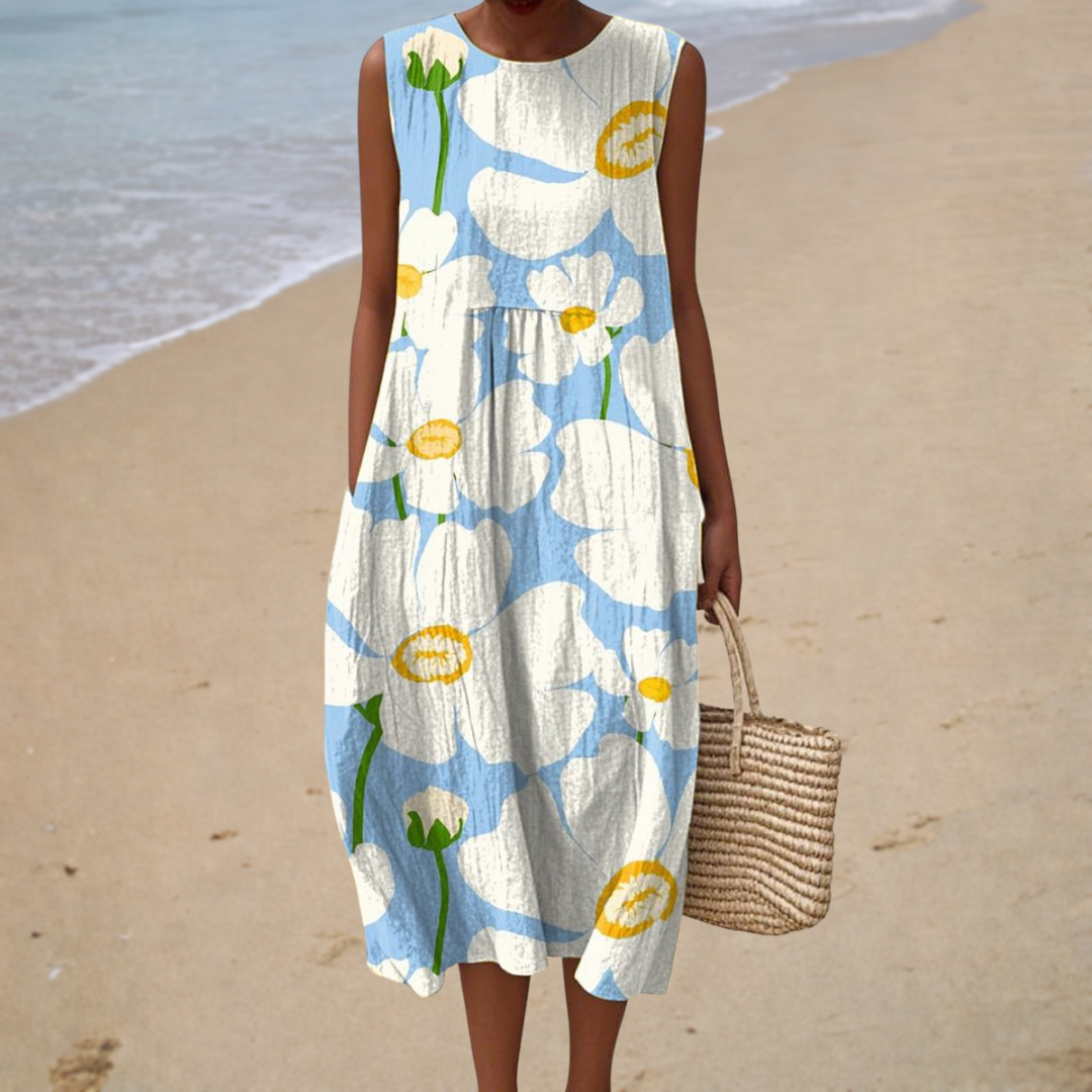 Bequeme Ärmellose Sommerkleid