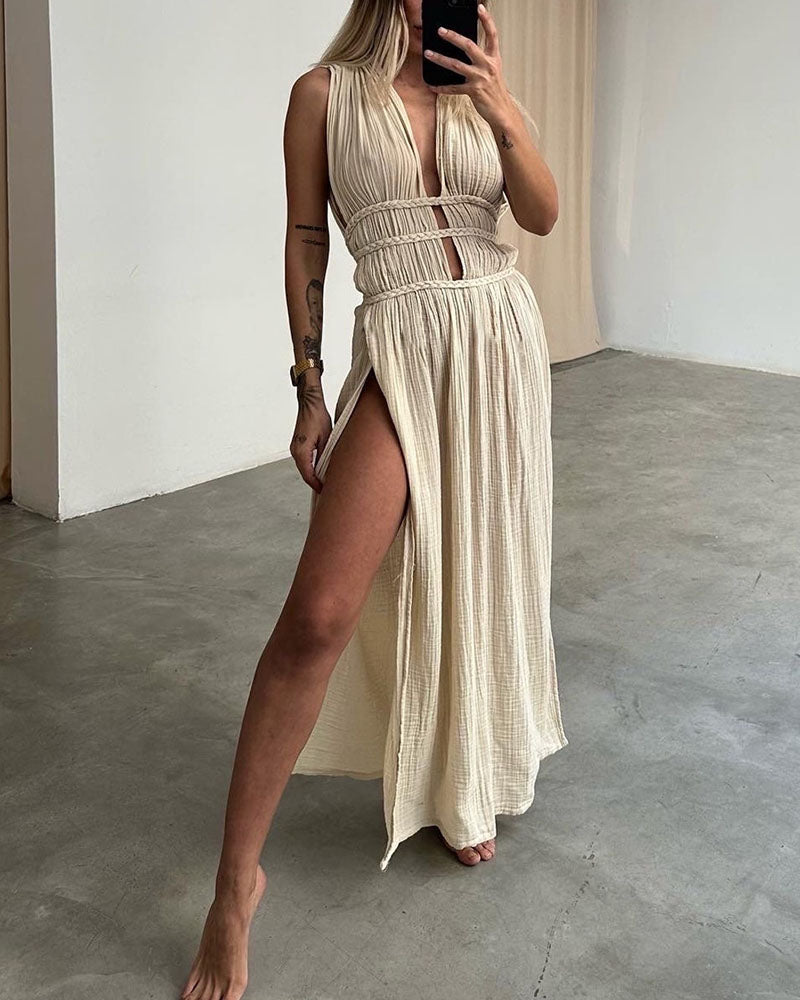 Zolla - Texturiertes Kleid mit Schlitz