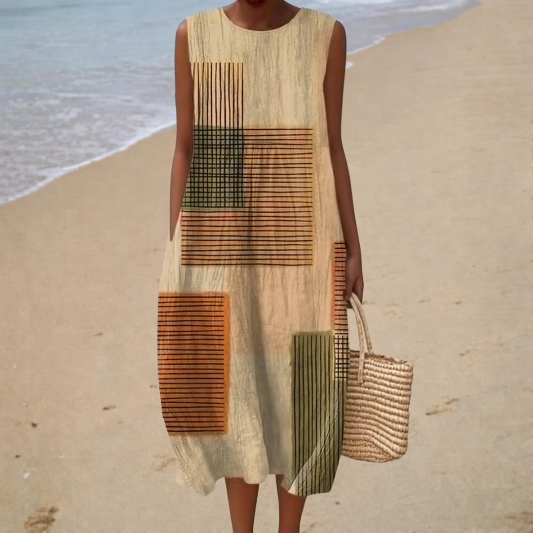 Bequeme Ärmellose Sommerkleid