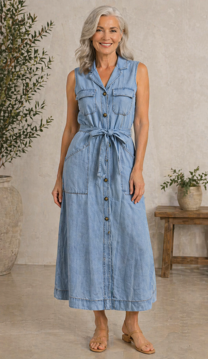 Amanda - Klassisches Jeanskleid