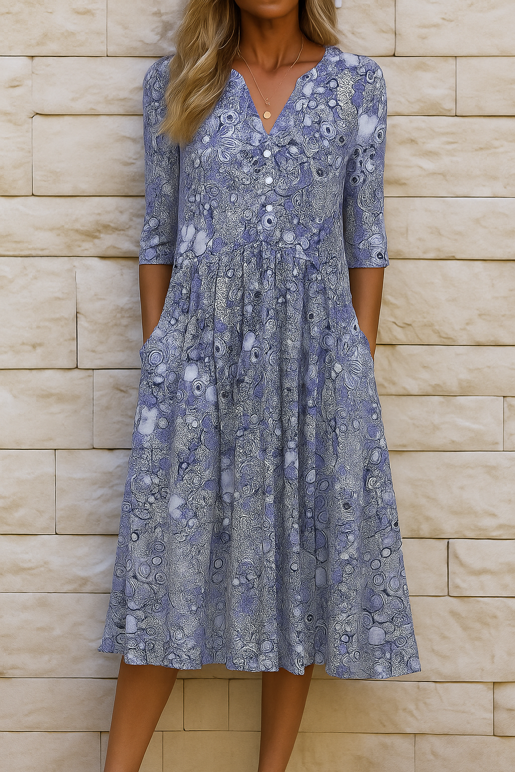 Harlow | Elegantes Kleid mit V-Ausschnitt